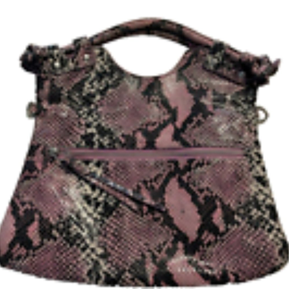 Pietro Alessandro New York Purple Python Skin Han… - image 1